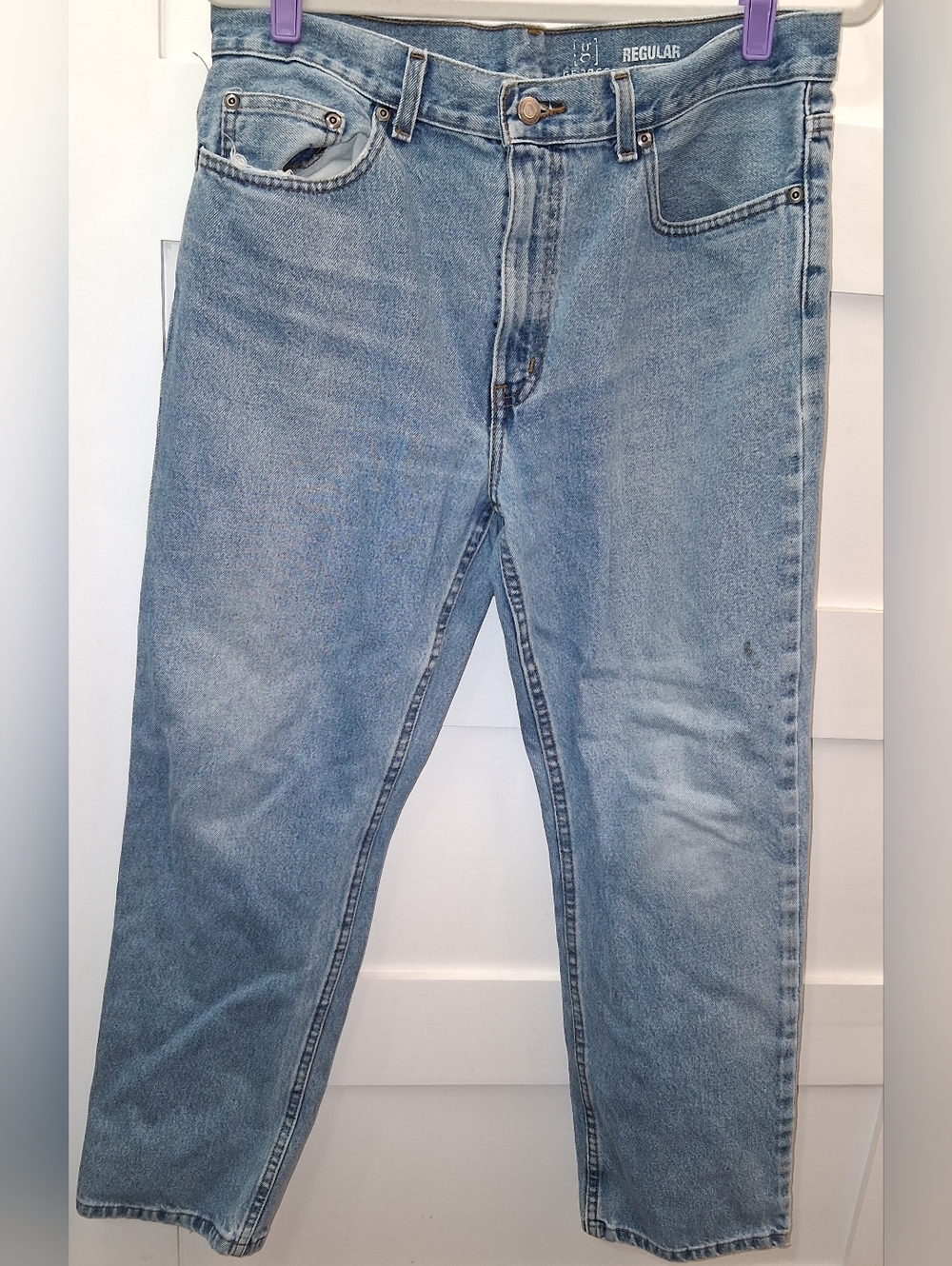 Men's George 100% Cotton 5 Pocket Straight Leg Jeans 34x30